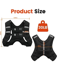 Aofar Weighted Vest Adjustable Reflective Strength Running Workout Jogging Walking