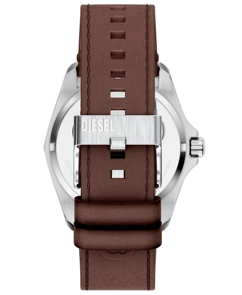 Diesel Men's Stinger Quartz Brown Leather Watch 44mm