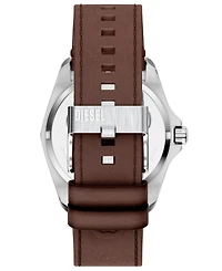 Diesel Men's Stinger Quartz Brown Leather Watch 44mm
