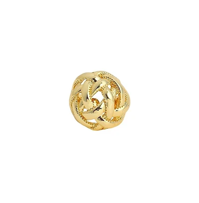 Sohi Women's California Gold The Basket Weave Statement Ring