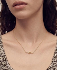 St. Moran Gold Knotted Bar Gloria Necklace