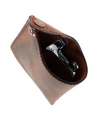 Trafalgar Men's Doyle Crazy Horse Leather Snap Closure Glass Case