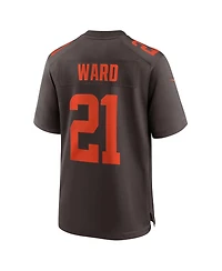 Nike Men's Denzel Ward Brown Cleveland Browns Alpha Dawg Game Jersey