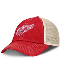 Fanatics Men's Red/Natural Detroit Red Wings Rival Trucker Adjustable Hat