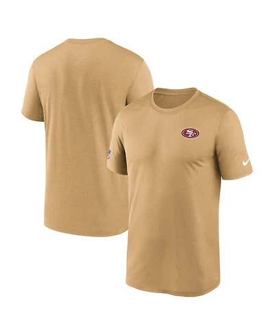 Nike Men's Gold San Francisco 49ers Sideline Legend Small Logo Dri-fit T-Shirt