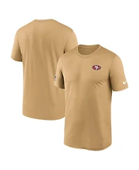 Nike Men's Gold San Francisco 49ers Sideline Legend Small Logo Dri-fit T-Shirt