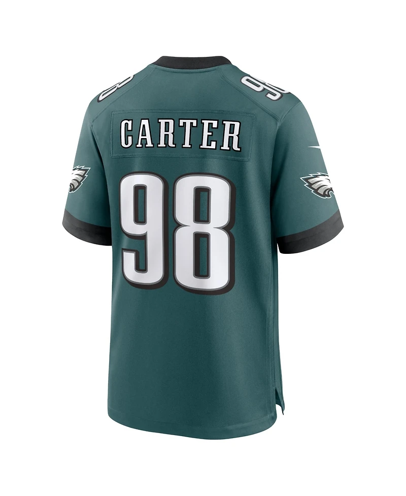 Nike Men's Jalen Carter Midnight Green Philadelphia Eagles Team Game Jersey