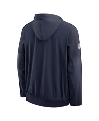 Nike Men's Navy New England Patriots Sideline Anorak Half-Zip Hooded Jacket