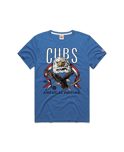 Homage Men's Royal Chicago Cubs America's Pastime Tri-Blend T-Shirt