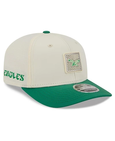 New Era Men's Cream/Kelly Green Philadelphia Eagles 2026 Nfl Training Camp 9SEVENTY Adjustable Hat