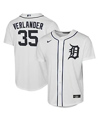 Nike Big Boys and Girls Justin Verlander White Detroit Tigers Home Replica Jersey