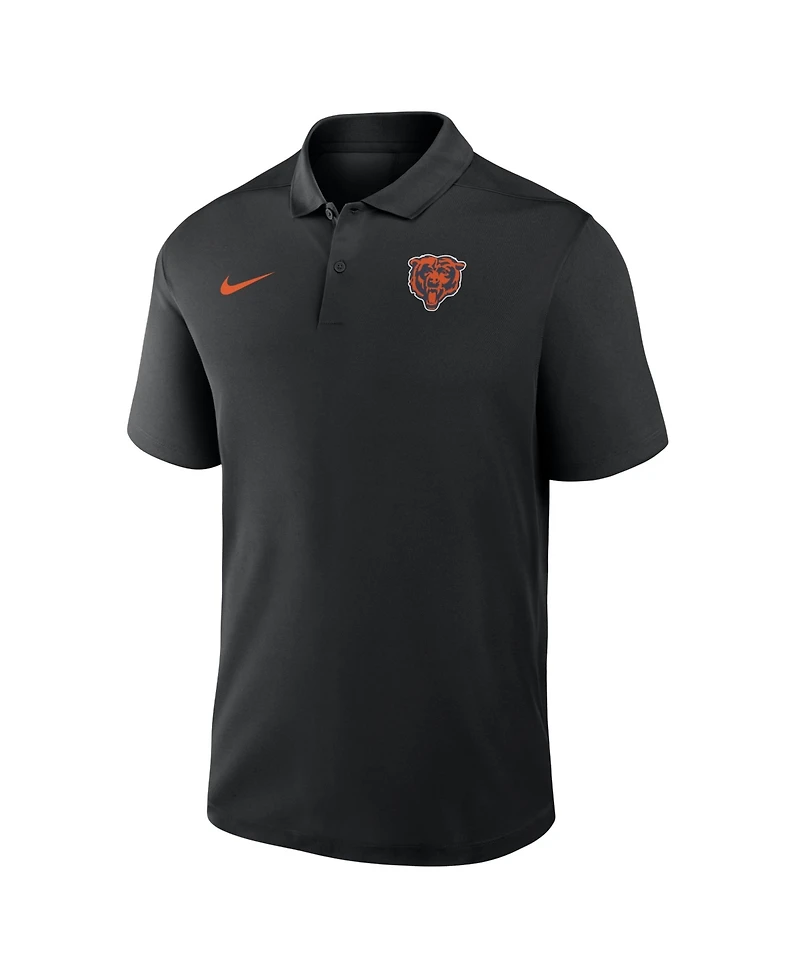 Nike Men's Black Chicago Bears Dri-fit Victory Polo Shirt