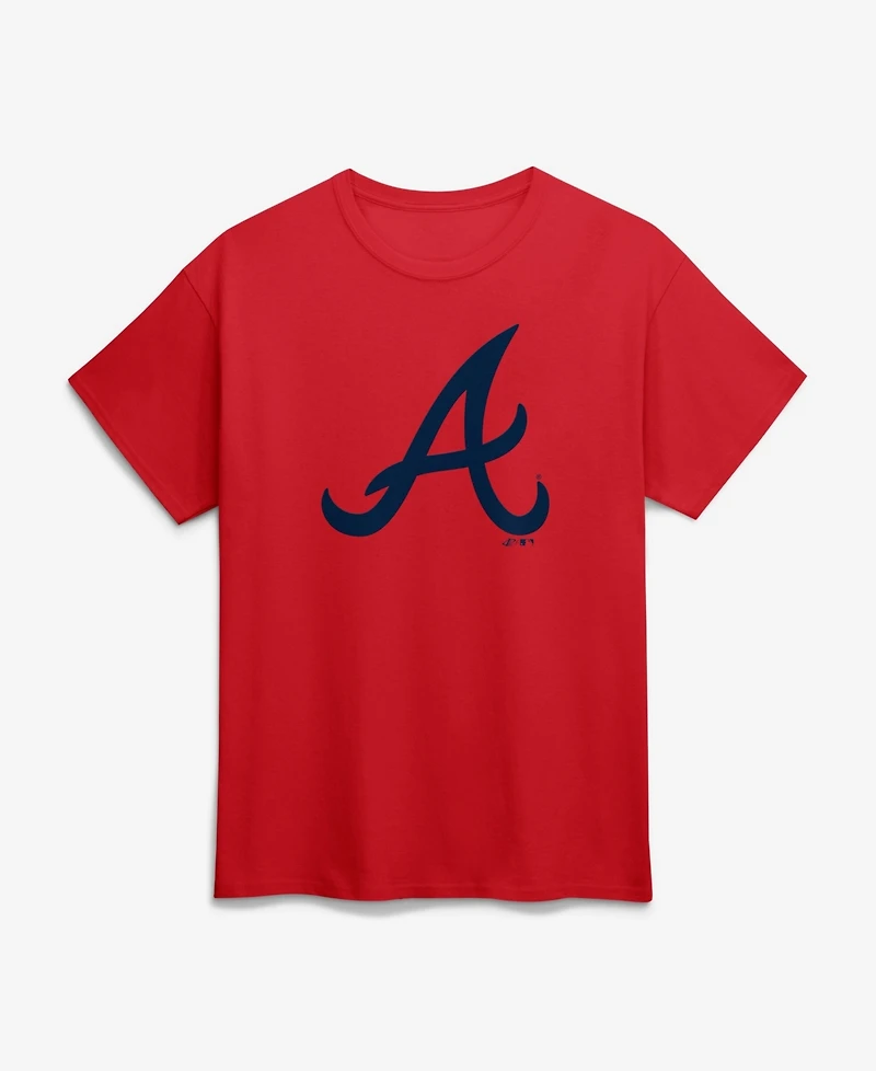 Logo Athletic Men's Red Atlanta Braves T-Shirt
