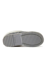 Dearfoams Women's Nyla Felted Plaid Moc Toe Clog Slippers