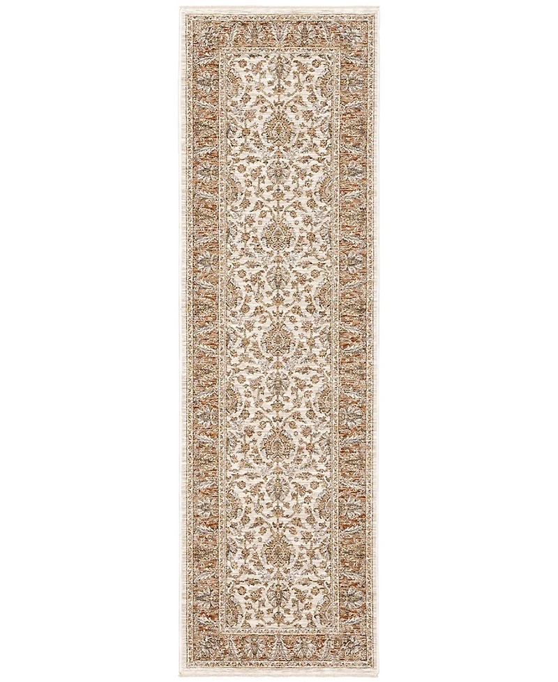 Oriental Weavers Maharaja 5091Z Rust and Ivory 2'3" x 7'6" Runner Rug
