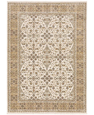 Oriental Weavers Maharaja 1J Ivory and Gold 7'10" x 10'10" Area Rug