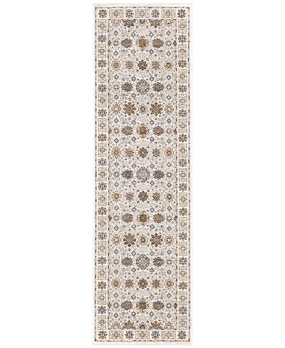 Oriental Weavers Maharaja 71W Ivory and Gold 2'3" x 7'6" Runner Rug