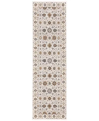 Oriental Weavers Maharaja 71W Ivory and Gold 2'3" x 7'6" Runner Rug