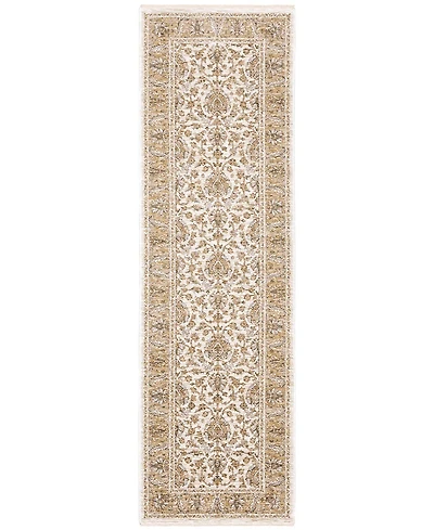 Oriental Weavers Maharaja 5091Z Ivory and Gold 2'3" x 7'6" Runner Rug