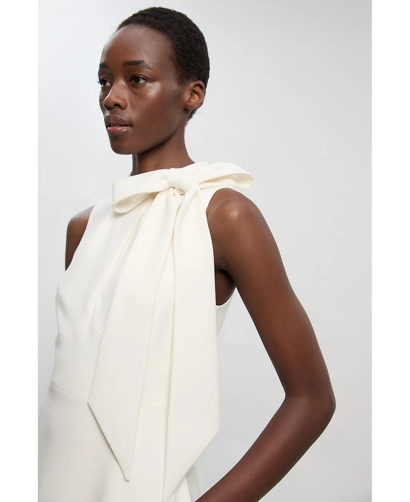 Karen Millen Women's Bow Neck Midi Dress