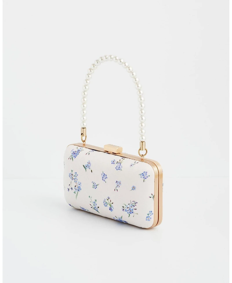 Fable England Women's Forget-Me-Not Pearl Handle Clutch