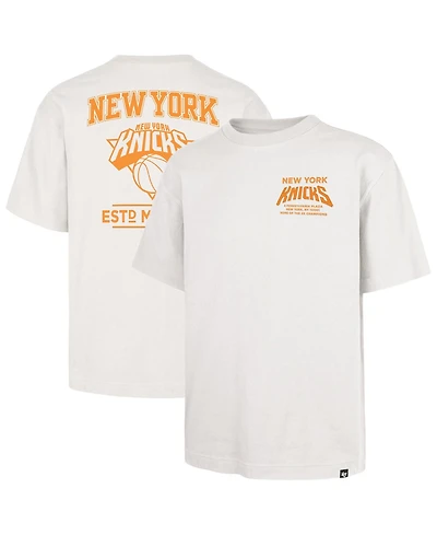 '47 Brand Men's Cream New York Knicks Foundation T-Shirt