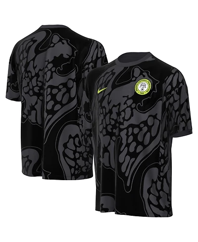 Nike Big Boys and Girls Gray Nigeria National Team Allover Print T-Shirt