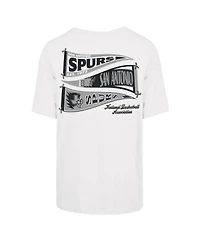 '47 Brand Women's White San Antonio Spurs Bow and Banner Sadie T-Shirt