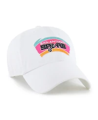 '47 Brand Men's White San Antonio Spurs Hardwood Classics Clean Up Adjustable Hat