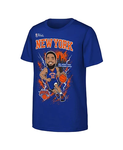 Outerstuff Big Boys and Girls Karl-Anthony Towns Blue New York Knicks 2026 Nba Finals Player T-Shirt