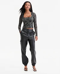 Bar Iii Women's Square-Neck Cropped Top, Macy's Exclusive