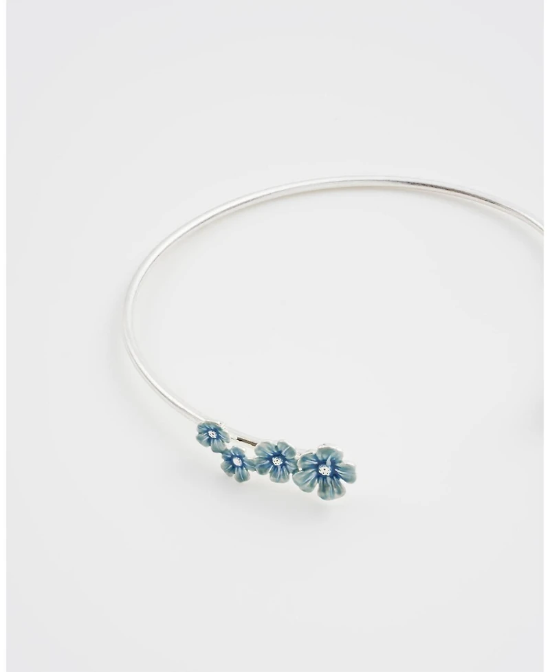 Fable England Forget Me Not Silver Bangle