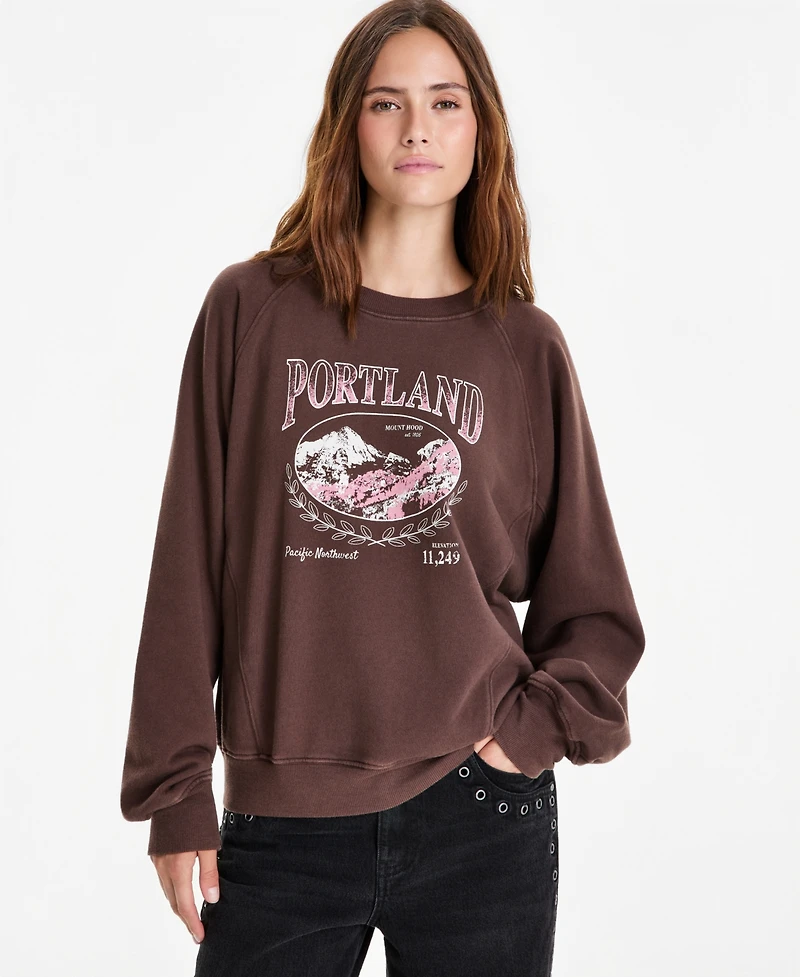 And Now This Women's Cotton Graphic Fleece Sweatshirt, Macy's Exclusive