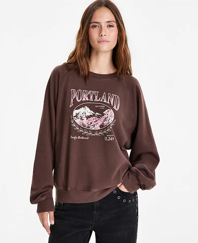 And Now This Women's Cotton Graphic Fleece Sweatshirt, Macy's Exclusive