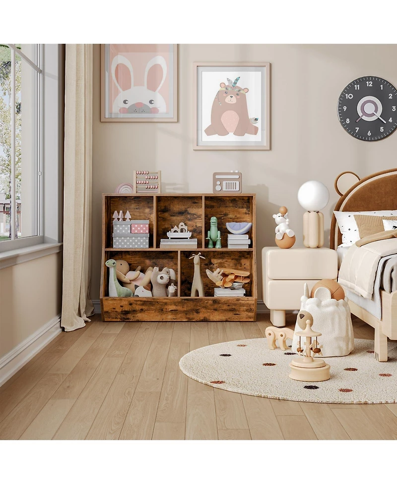 Slickblue Children's Bookcase with Storage Cabinet for Playroom and Nursery