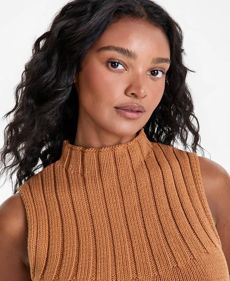 And Now This Women's Rib-Knit Mock-Neck Shell, Macy's Exclusive