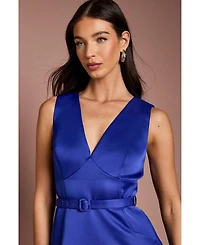 Coast Women's V-Neck Satin Midi Dress