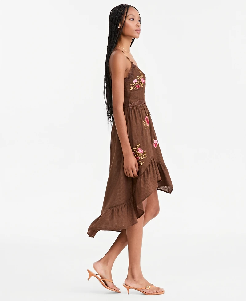 And Now This Women's Shadow Stripe V-Neck Sleeveless Lace Dress, Macy's Exclusive