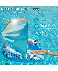 Aofar Pool Float Inflatable Lounge Chair Cup Holder