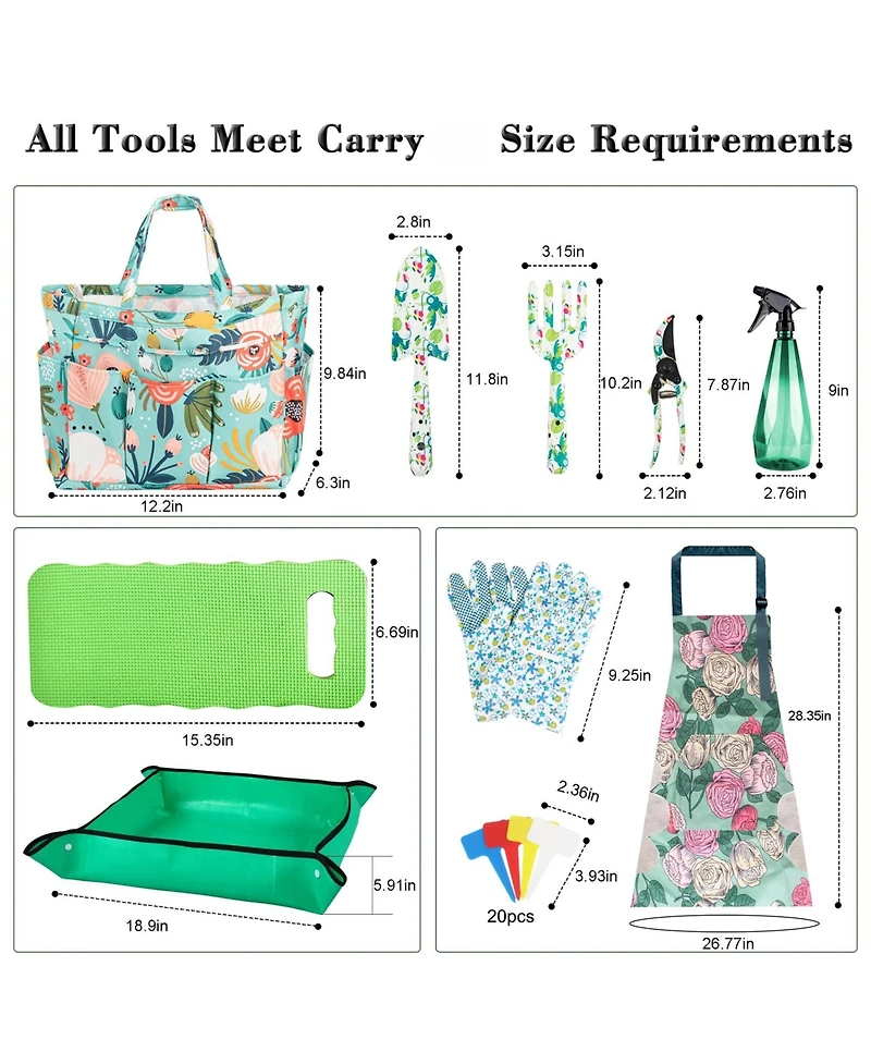 Xdovet Garden Tool Tote Gift Mom Women Plant Lover