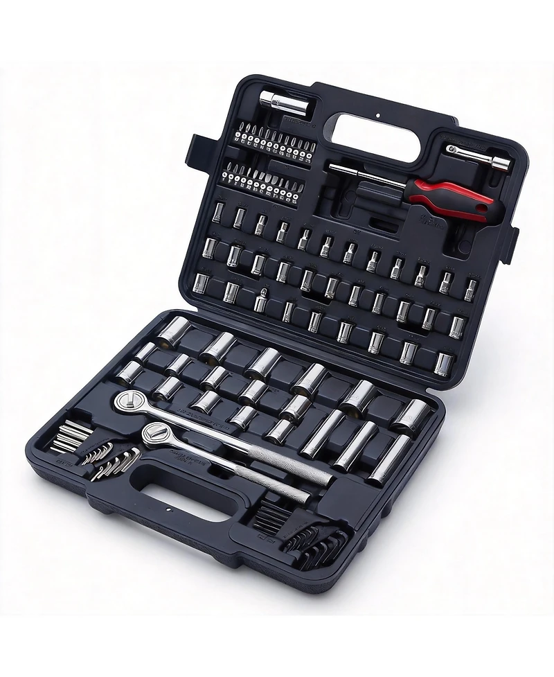 Xdovet Socket Wrench Set 1/2inch 3/8inch Drive Ratchets Sae Metric Sockets Deep Spark Plug Bits Hex Keys Auto Repair Tool Kit