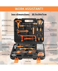Xdovet Home Repair Tool Kit 104-Pieces Ratchet Handle Blow Case