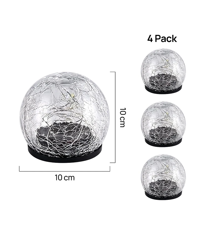 Cowin Solar Globe Lights 4 Pack Glass Ball Outdoor Waterproof Balls