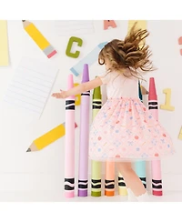 Sweet Wink Toddler Girls Back To School Trellis Short Sleeve Tutu Dress