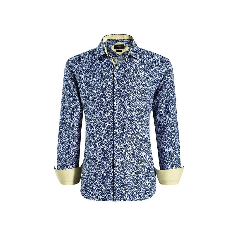 Elie Balleh Men's Slim Fit Floral Button-Down Shirt
