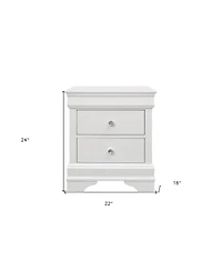 HomeRoots 24" Wood Shagreen Two Drawer Nightstand