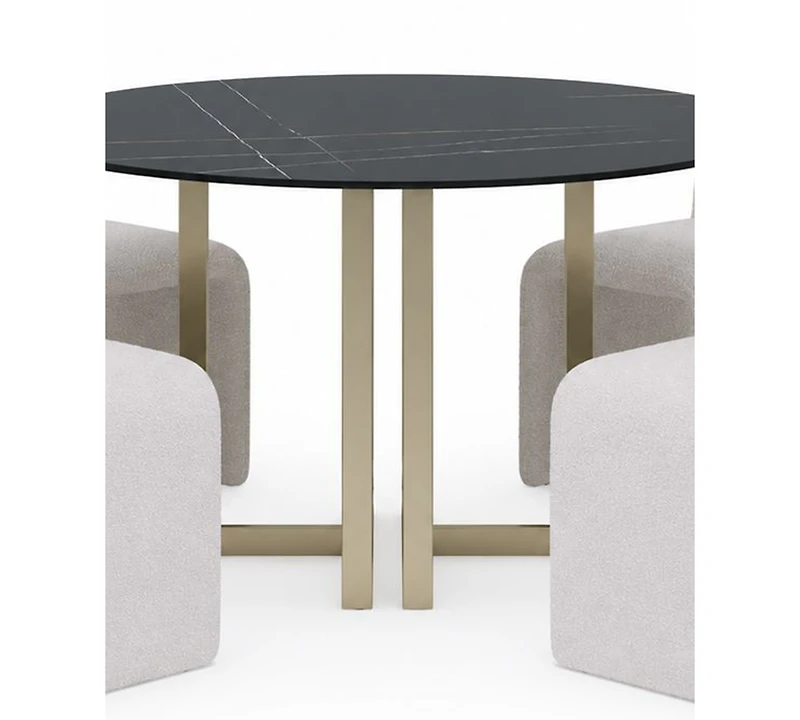 Furniture Emila 5-Pc. Dining Set (Round Table & 4 Upholstered Chairs)