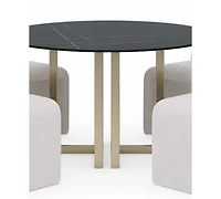 Furniture Emila 5-Pc. Dining Set (Round Table & 4 Upholstered Chairs)