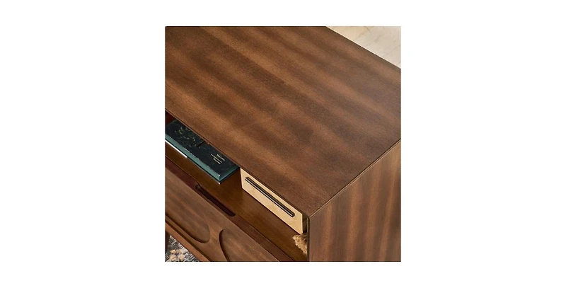 Lucky One Mid Century Nightstand with Charging Station