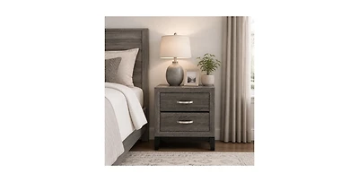 Lucky One 24" Width Solid Wood 2-Drawer Nightstand